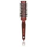 Cepillo de barril redondo - Cepillo de pelo iónico y cerámico de Nano Technology con cerdas de nylon para secado, rizado, estilizado y alisado (34mm)