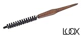 LUQX - Cepillo redondo para el pelo:cepillo para limpiar botellas, cepillo secador, cepillo redondo de madera, cepillo redondo y pequeño para el pelo con cerdas de nailon.