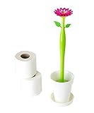 VIGAR Flower Power Set Escobillero WC, Blanco, 12 X 12 X 43 cm