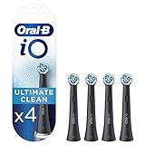 Oral-B iO Ultimate Clean Recambios Cepillo de Dientes Eléctrico, Pack de 4 Cabezales, Negro - Originales, (Tamaño Buzón)