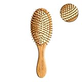 ROSENICE Cepillo de pelo natural de bambú peine cepillo de cuero cabelludo masaje para el cuidado del cabello