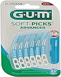 GUM - Pack Cepillos Interdentales Soft Picks Advanced Small Gum, 30 piezas