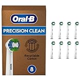 Oral-B Precision Clean Recambios Cepillo de Dientes Eléctrico, Pack de 8 Cabezales, Envase Reciclable, Apto para Tamaño Del Buzón