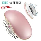 Cepillo de pelo eléctrico eléctrico portátil para llevar mini pelo pequeño Magic Beauty Brush Peine Masaje Viajes en casa usando (rosa)