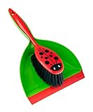 VIGAR Verde Set de Limpieza Ladybug | Juego de Escoba y Recogedor de Mano-Rojo, ABS, Polipropileno, 22,5 x 8,5 x 32,5 cm 245 g