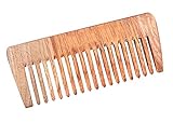 Esplanade peine de madera para los hombres y las mujeres – color marrón hecho a mano de madera de Sheesham antiestático cabeza cabello, barba, bigote peine con bolsa de transporte gratuita