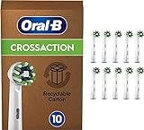 Oral-B CrossAction Recambios Cepillo de Dientes Eléctrico, Pack de 10 Cabezales, Envase Reciclable, Apto para Tamaño Del Buzón - Blanco