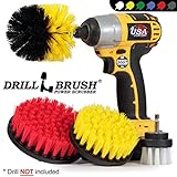 Drillbrush 4 piezas de kit de fijación de la herramienta de limpieza para fregar Tile/Limpieza paquete de variedad